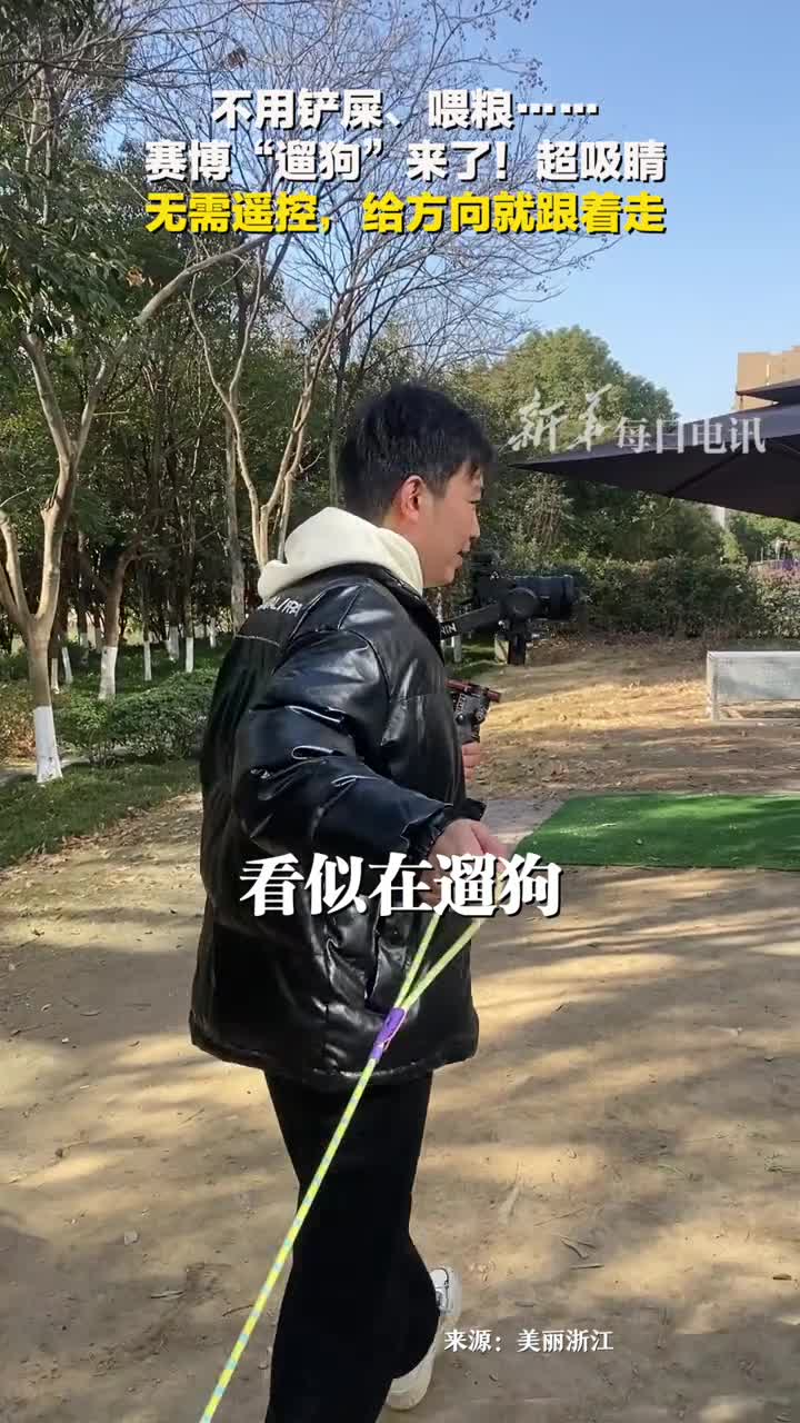 赛博养狗给机器狗拴上绳真可以遛狗搬砖网友狗绳我有机器狗去哪儿领
