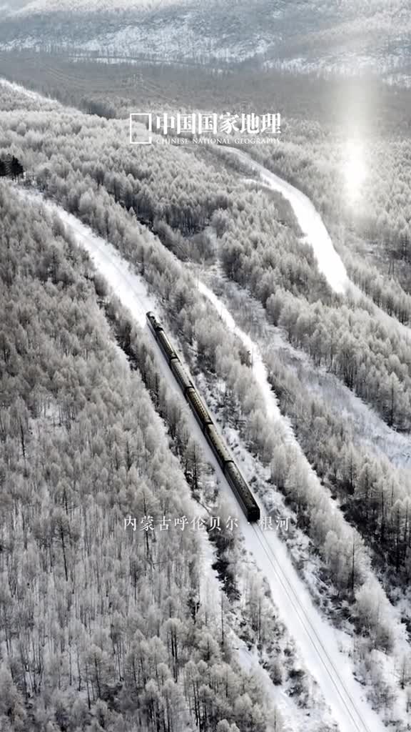 大雪时节让我们一起迎瑞雪盼丰年飞雪慢慢飘落列车缓缓驶过那银装素裹的大地虽然寒冷无比却为来年春天万物破土而出积蓄着力量这里是内蒙古根河