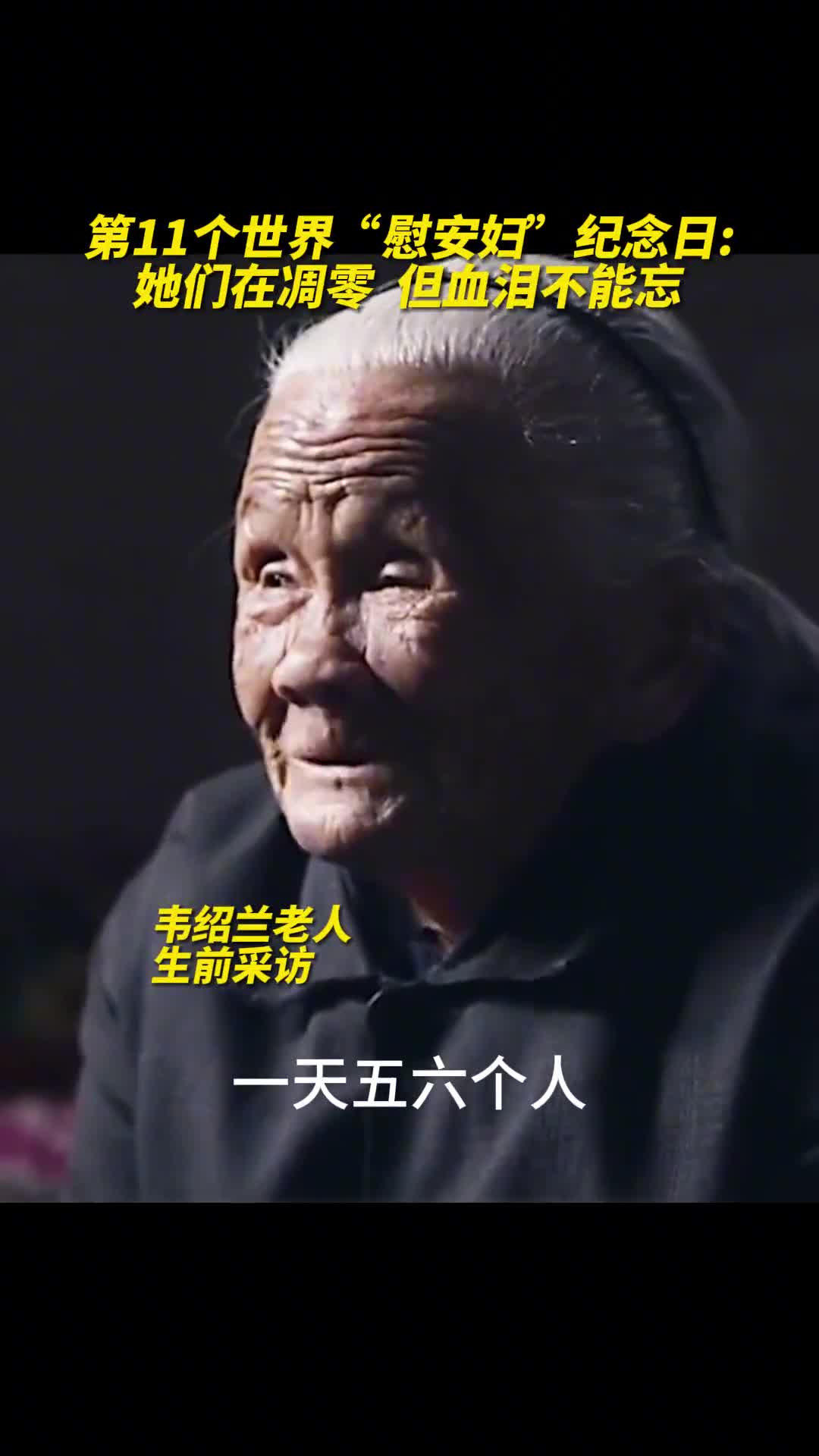 第11个世界慰安妇纪念日她们在凋零但血泪不能忘