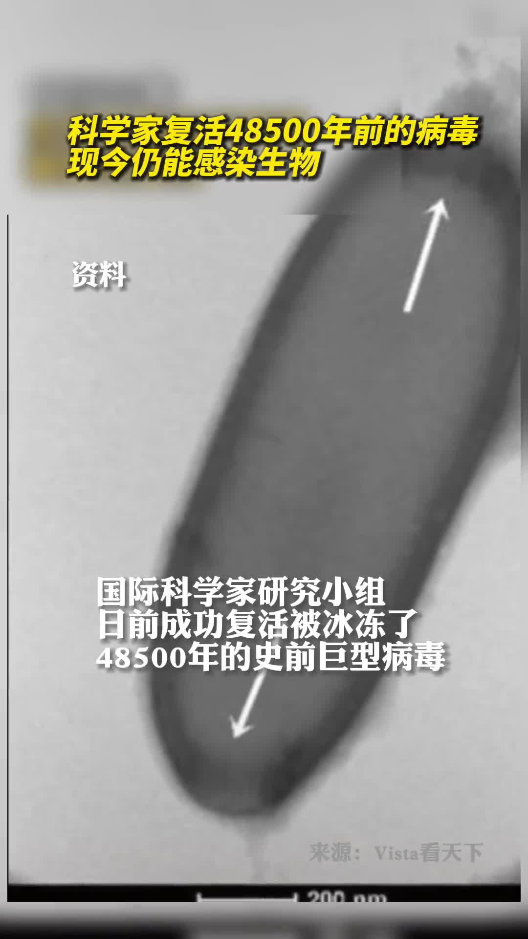 科学家复活48500年前的病毒现今仍能感染生物