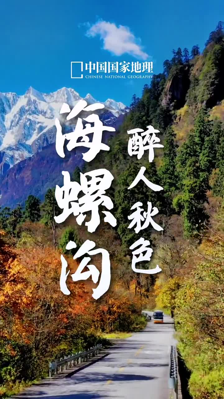 一半色彩斑斓一半皑皑白雪谁不迷恋海螺沟的秋