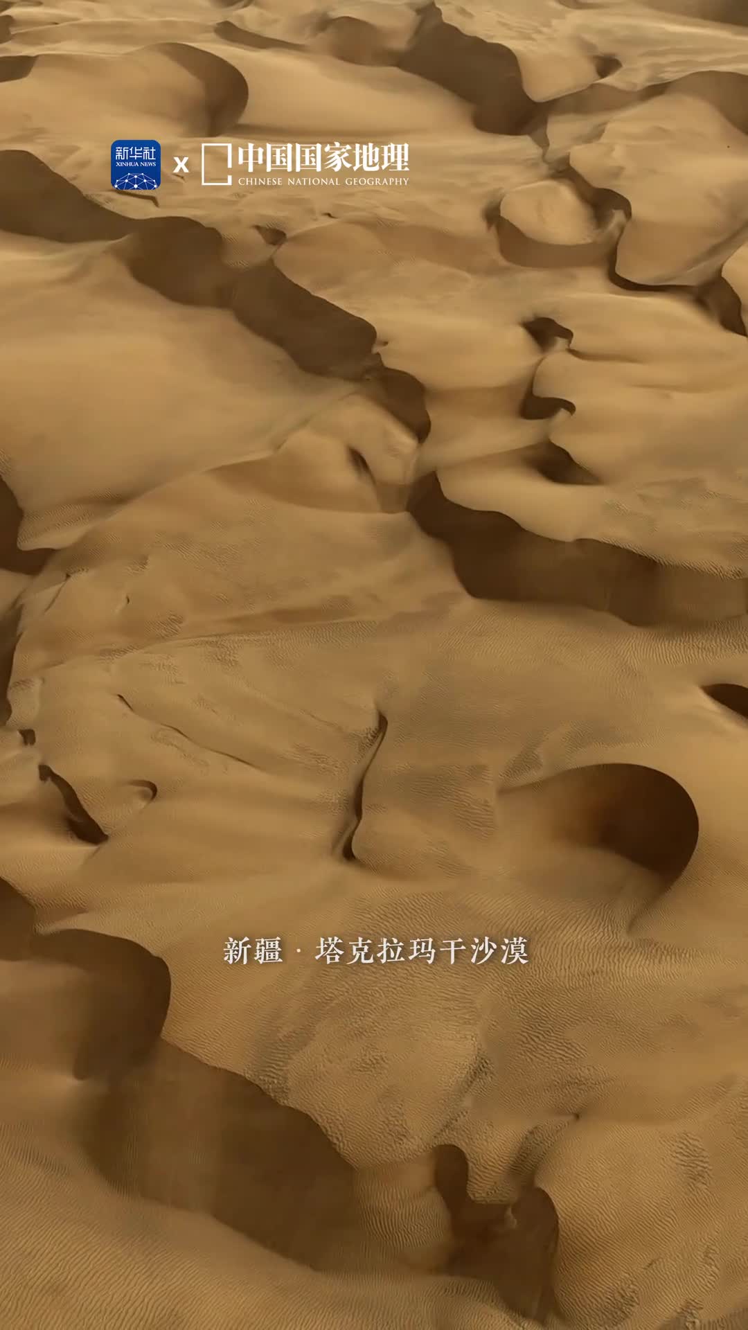 大漠黄沙的壮丽传奇位于新疆塔里木盆地的塔克拉玛干沙漠被称为死亡之海是中国最大的沙漠也是一座庞大的风沙地貌博物馆各种形态的沙丘造就了这里的线条之美律动感十足