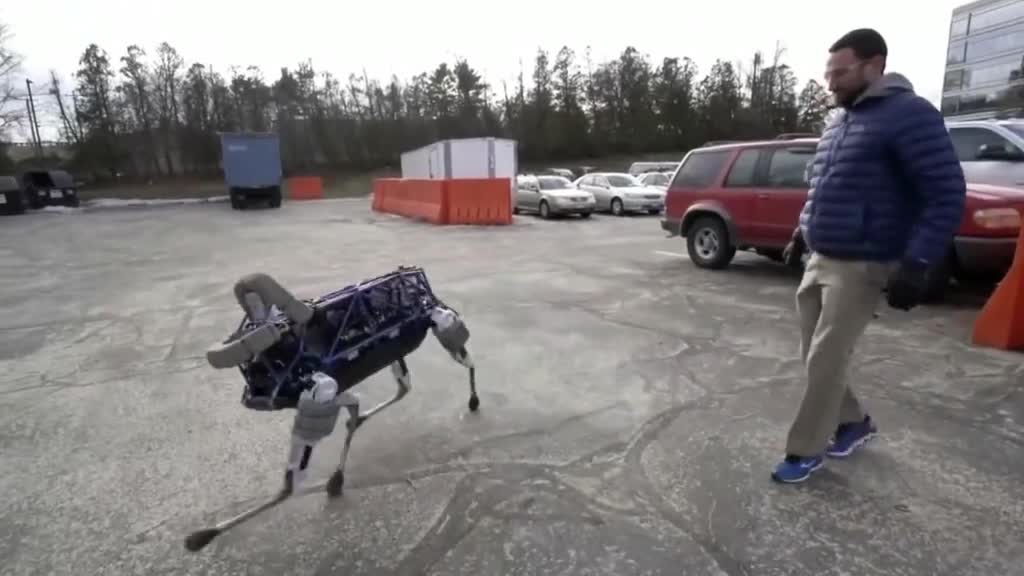 机械狗上路真是大开眼界