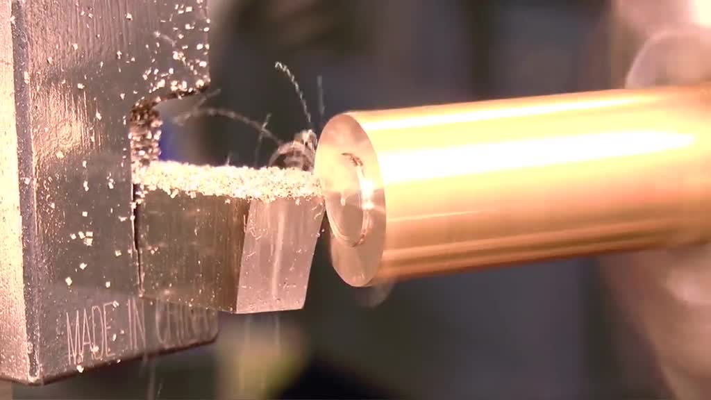 用铜棒加工一个旋钮机械加工也能这么美真是一种享受